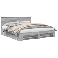 Struttura del letto con testiera Grigio Sonoma 180 x 200 cm 3408737