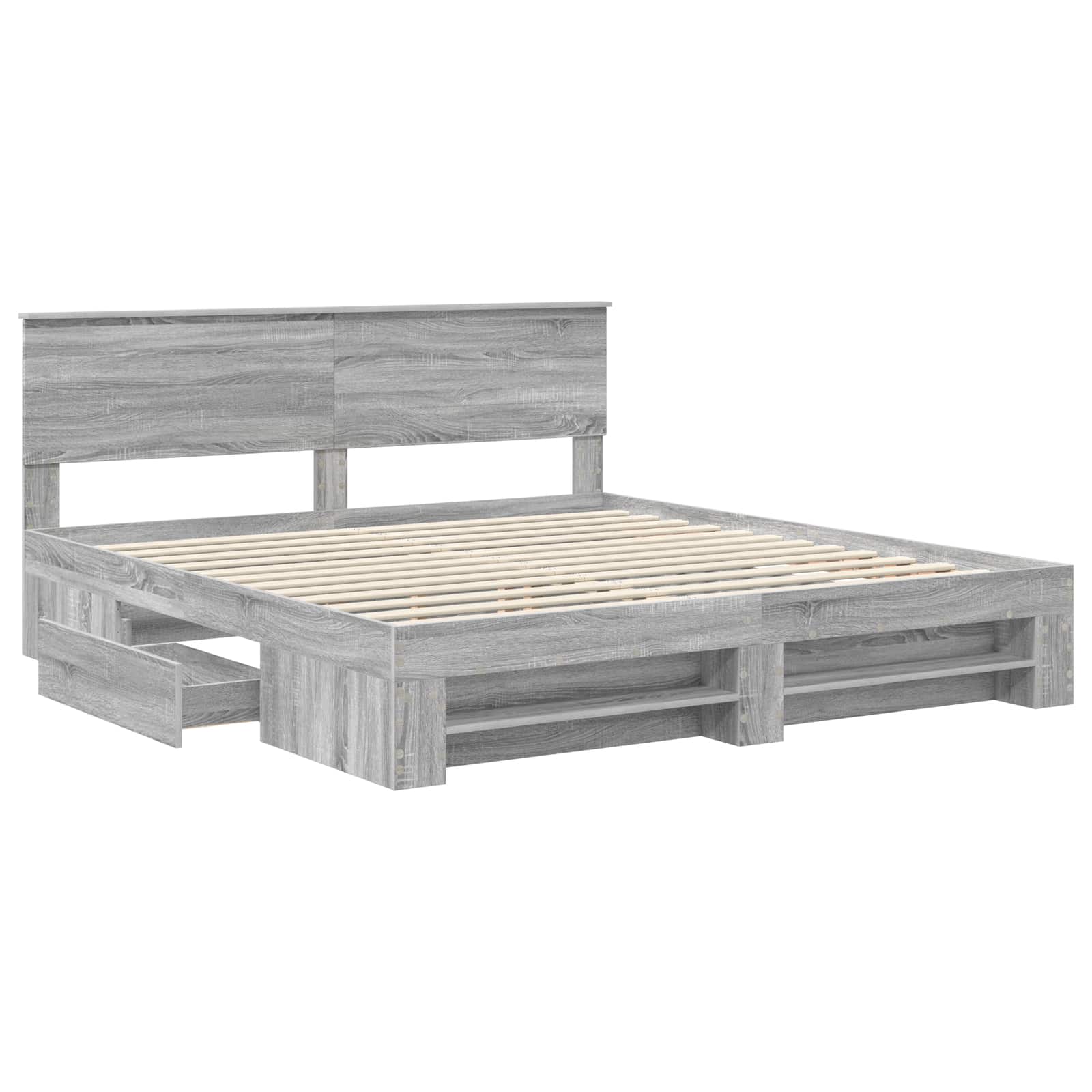 Struttura del letto con testiera Grigio Sonoma 180 x 200 cm 3408737