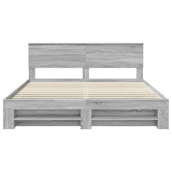 Struttura del letto con testiera Grigio Sonoma 180 x 200 cm 3408737