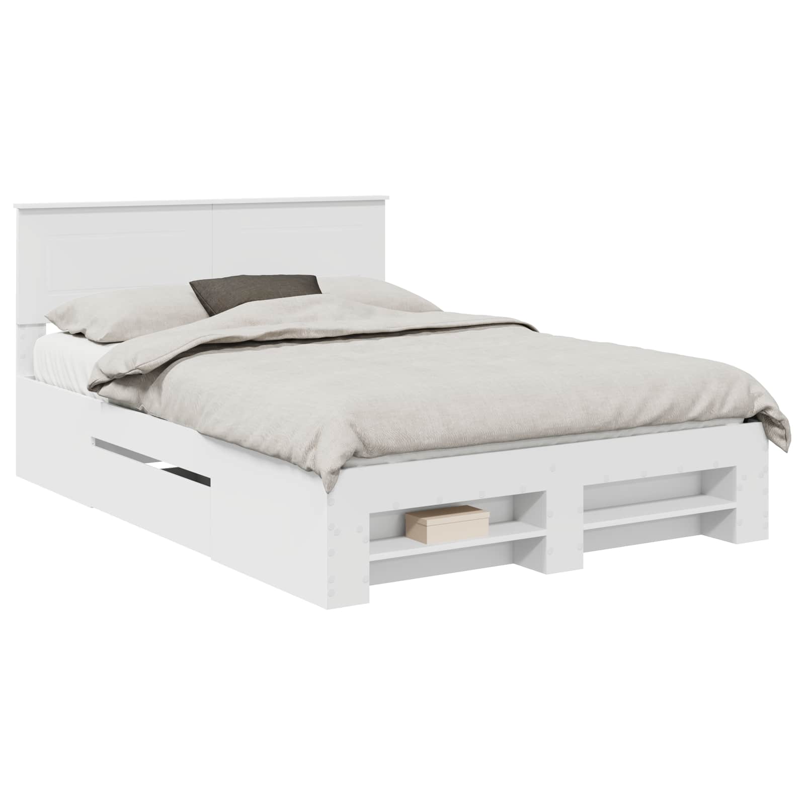 Struttura del letto Bianco 160 x 200 cm Legno multistrato 3408739