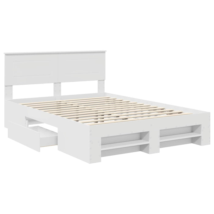 Struttura del letto Bianco 160 x 200 cm Legno multistrato 3408739