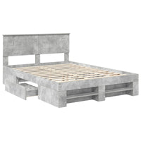 Struttura del letto con testiera Grigio cemento 160 x 200 cm 3408742