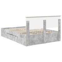 Struttura del letto con testiera Grigio cemento 160 x 200 cm 3408742