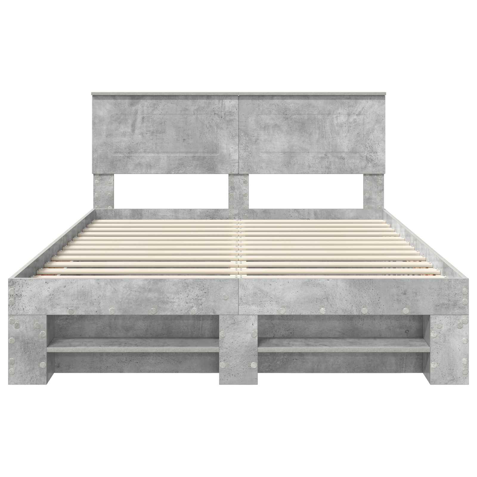 Struttura del letto con testiera Grigio cemento 160 x 200 cm 3408742