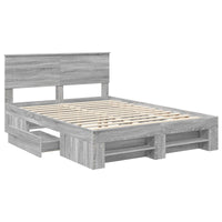 Struttura del letto con testiera Grigio Sonoma 160 x 200 cm 3408744