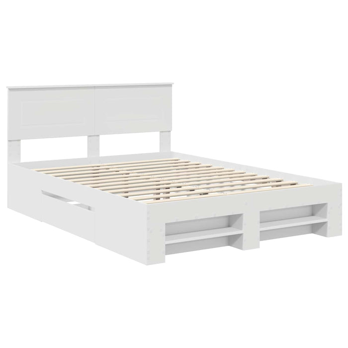 Struttura del letto Bianco 150 x 200 cm Legno multistrato 3408746