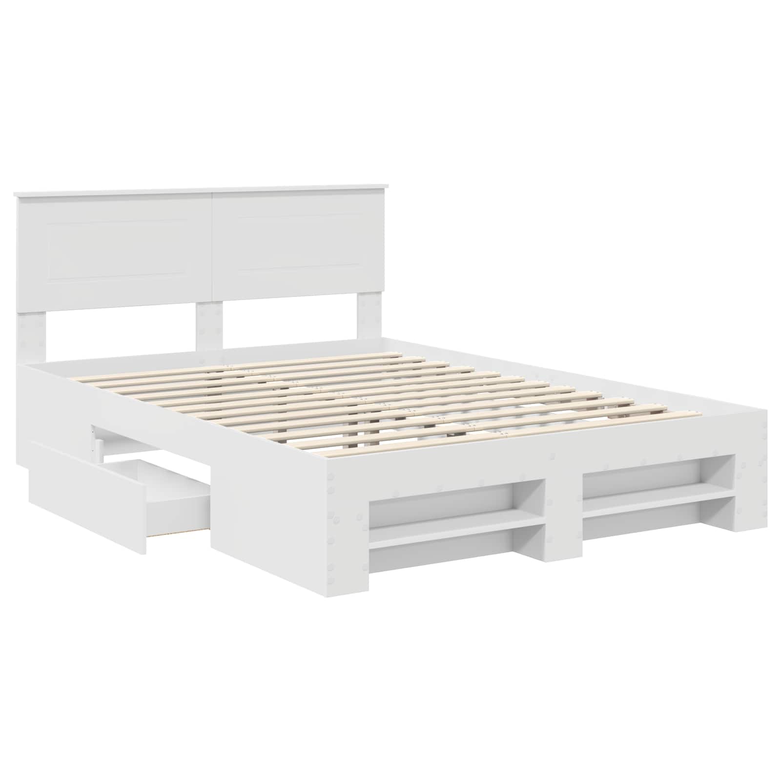 Struttura del letto Bianco 150 x 200 cm Legno multistrato 3408746