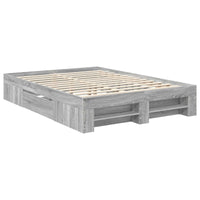 Struttura del letto con testiera Grigio Sonoma 140 x 200 cm 3408765