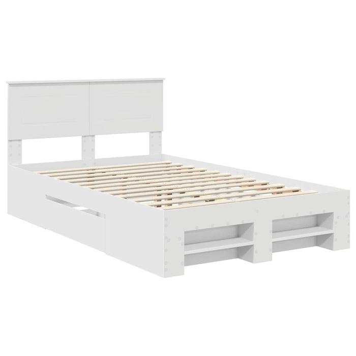 Struttura del letto Bianco 137 x 203 cm Legno multistrato 3408767