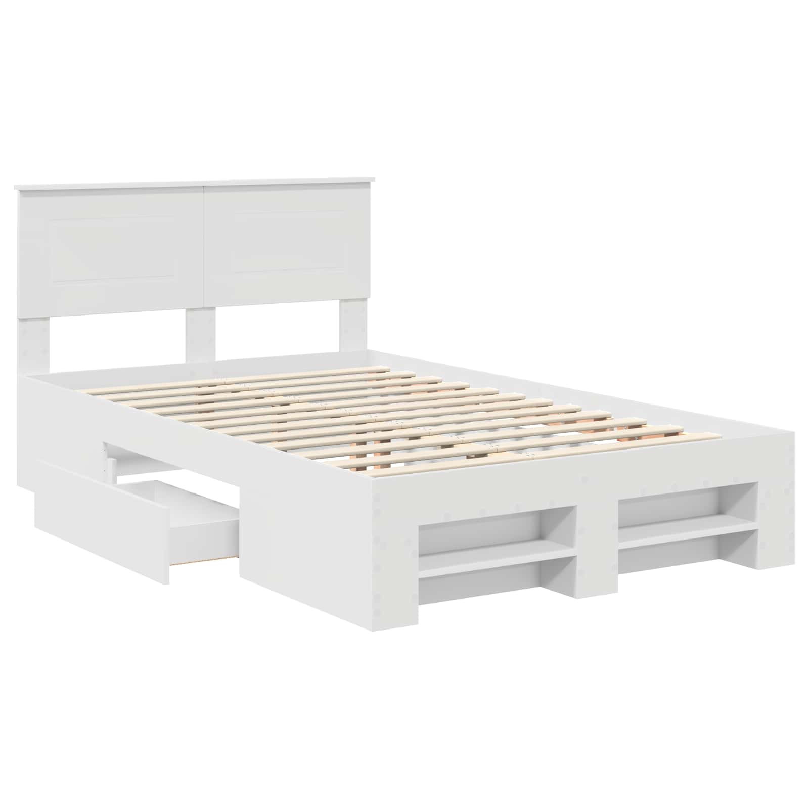 Struttura del letto Bianco 137 x 203 cm Legno multistrato 3408767