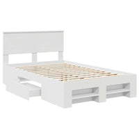 Struttura del letto Bianco 137 x 203 cm Legno multistrato 3408767