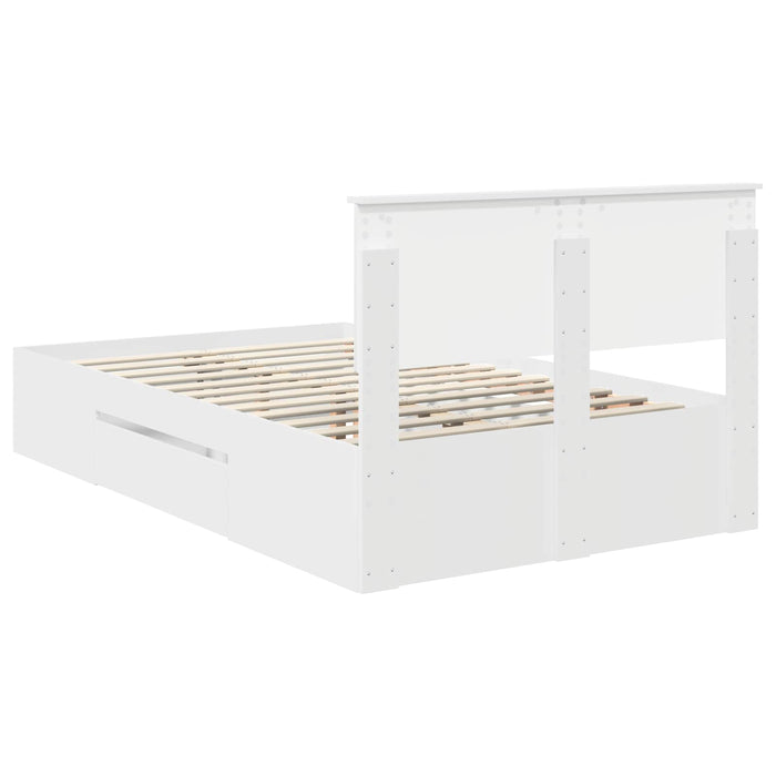 Struttura del letto Bianco 137 x 203 cm Legno multistrato 3408767