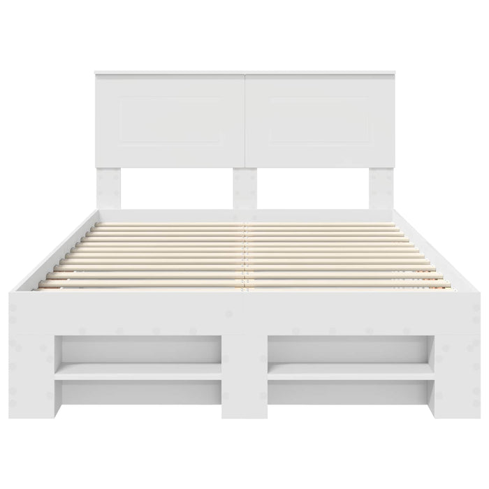 Struttura del letto Bianco 137 x 203 cm Legno multistrato 3408767