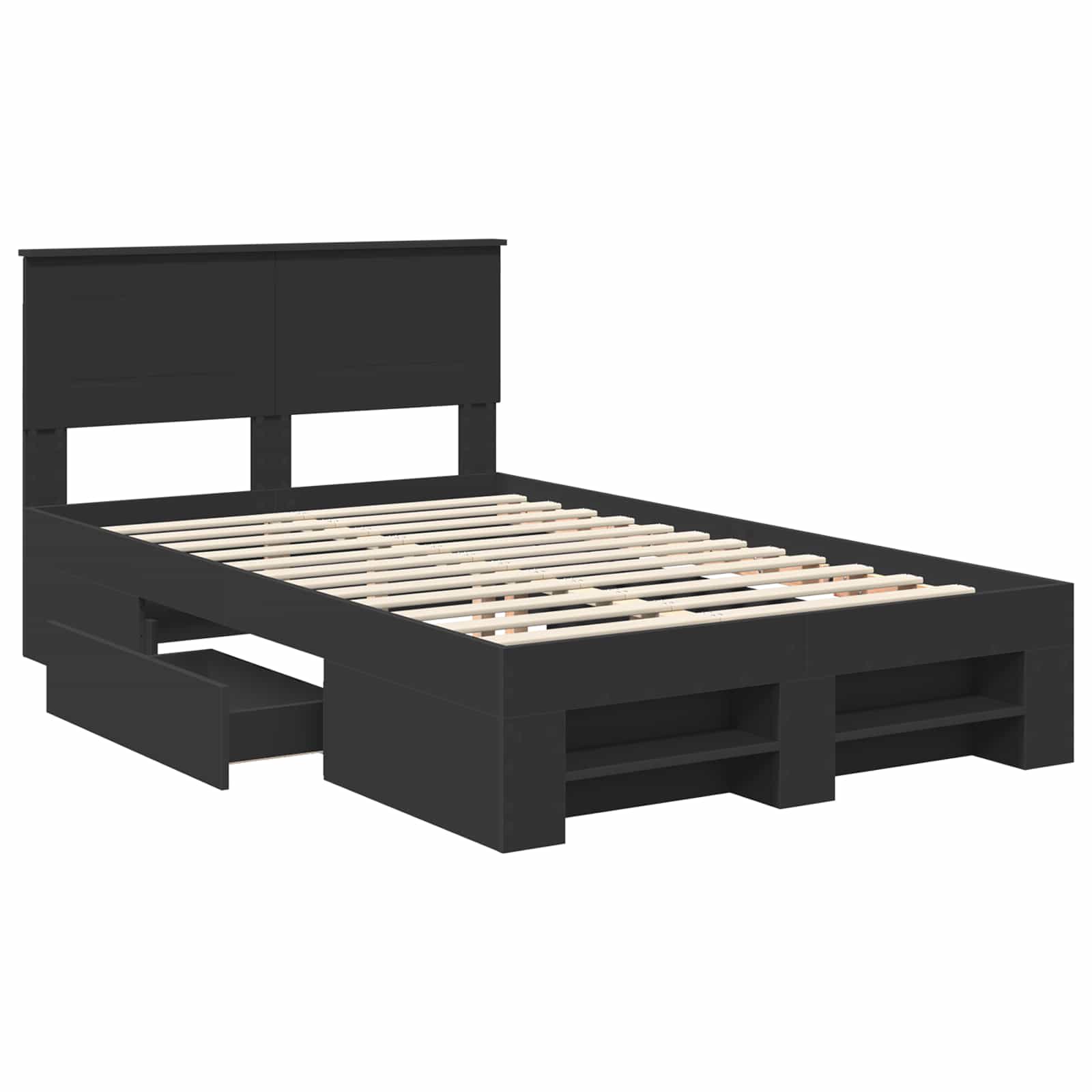 Struttura del letto Nero 137 x 203 cm Legno multistrato 3408768