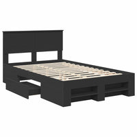 Struttura del letto Nero 137 x 203 cm Legno multistrato 3408768