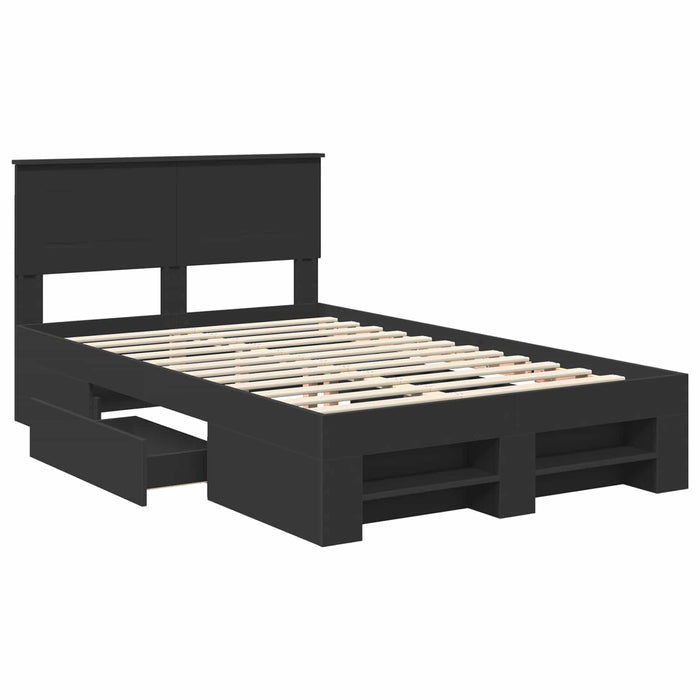 Struttura del letto Nero 137 x 203 cm Legno multistrato 3408768