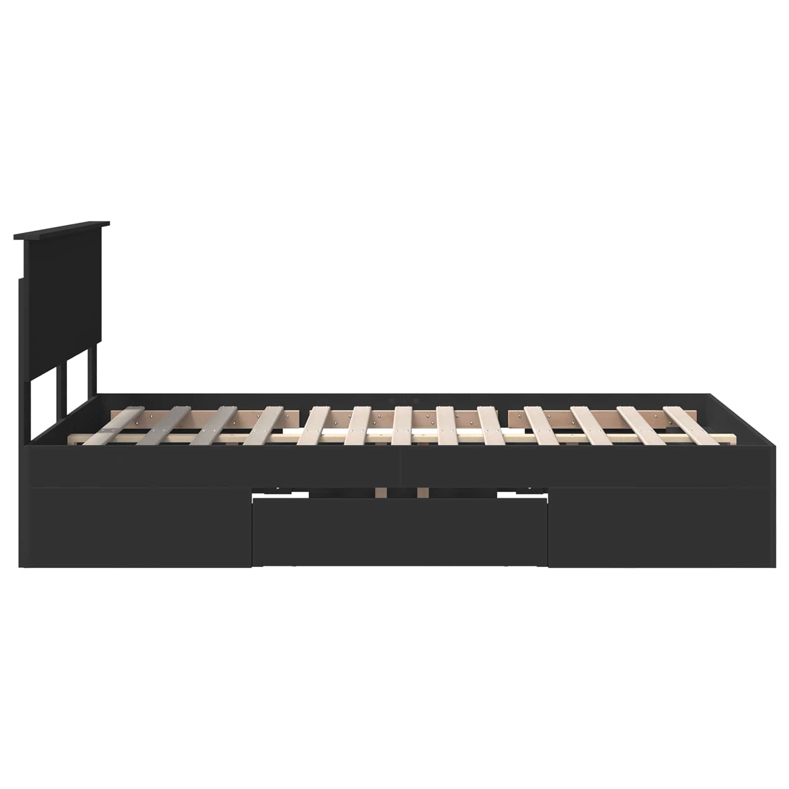 Struttura del letto Nero 137 x 203 cm Legno multistrato 3408768