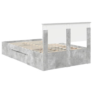 Struttura del letto con testiera Grigio cemento 137 x 203 cm 3408770