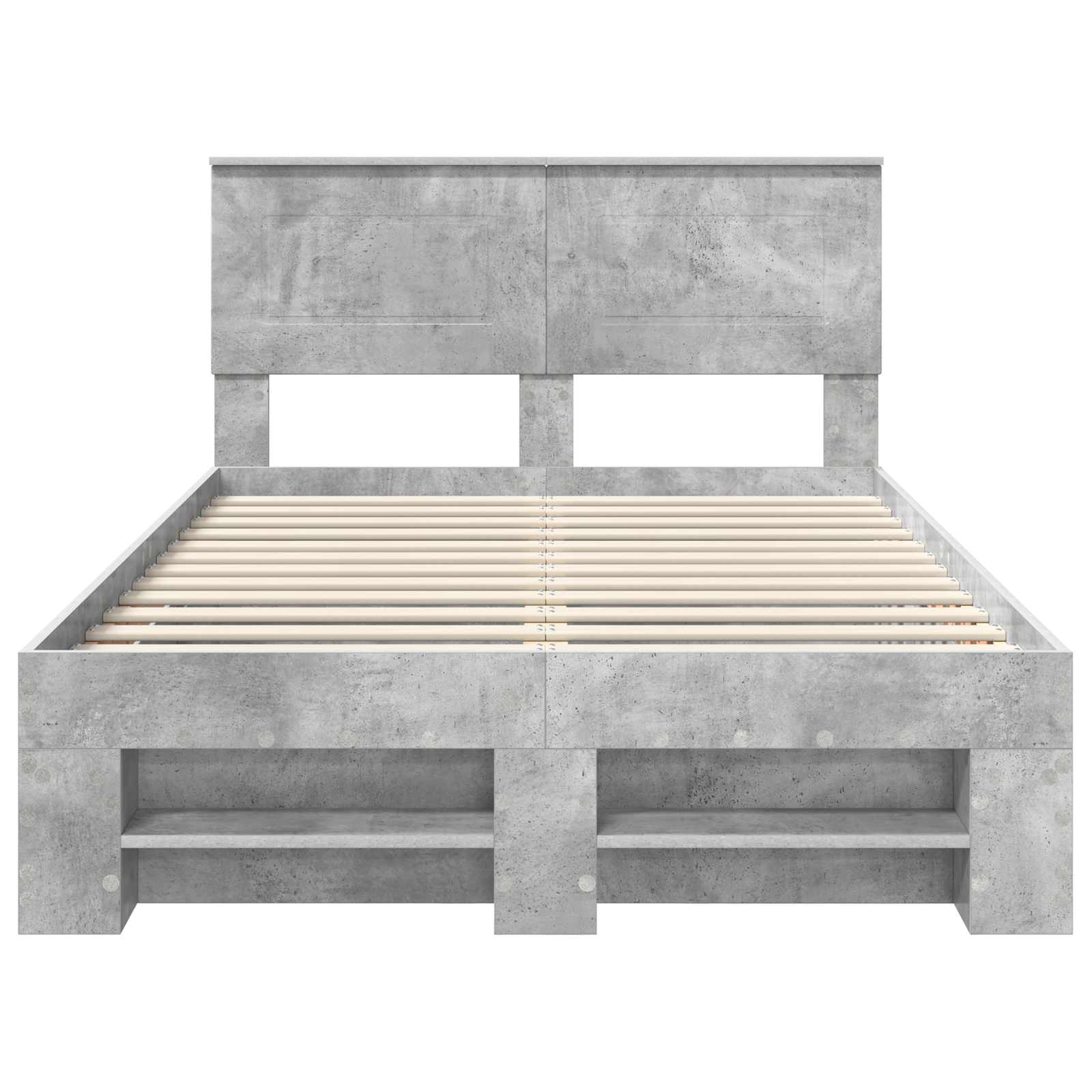 Struttura del letto con testiera Grigio cemento 137 x 203 cm 3408770