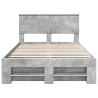 Struttura del letto con testiera Grigio cemento 137 x 203 cm 3408770