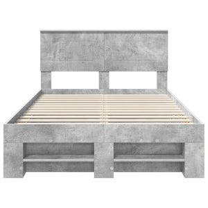 Struttura del letto con testiera Grigio cemento 137 x 203 cm 3408770