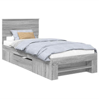 Struttura del letto Grigio Sonoma 100 x 200 m Legno multistrato 3408793