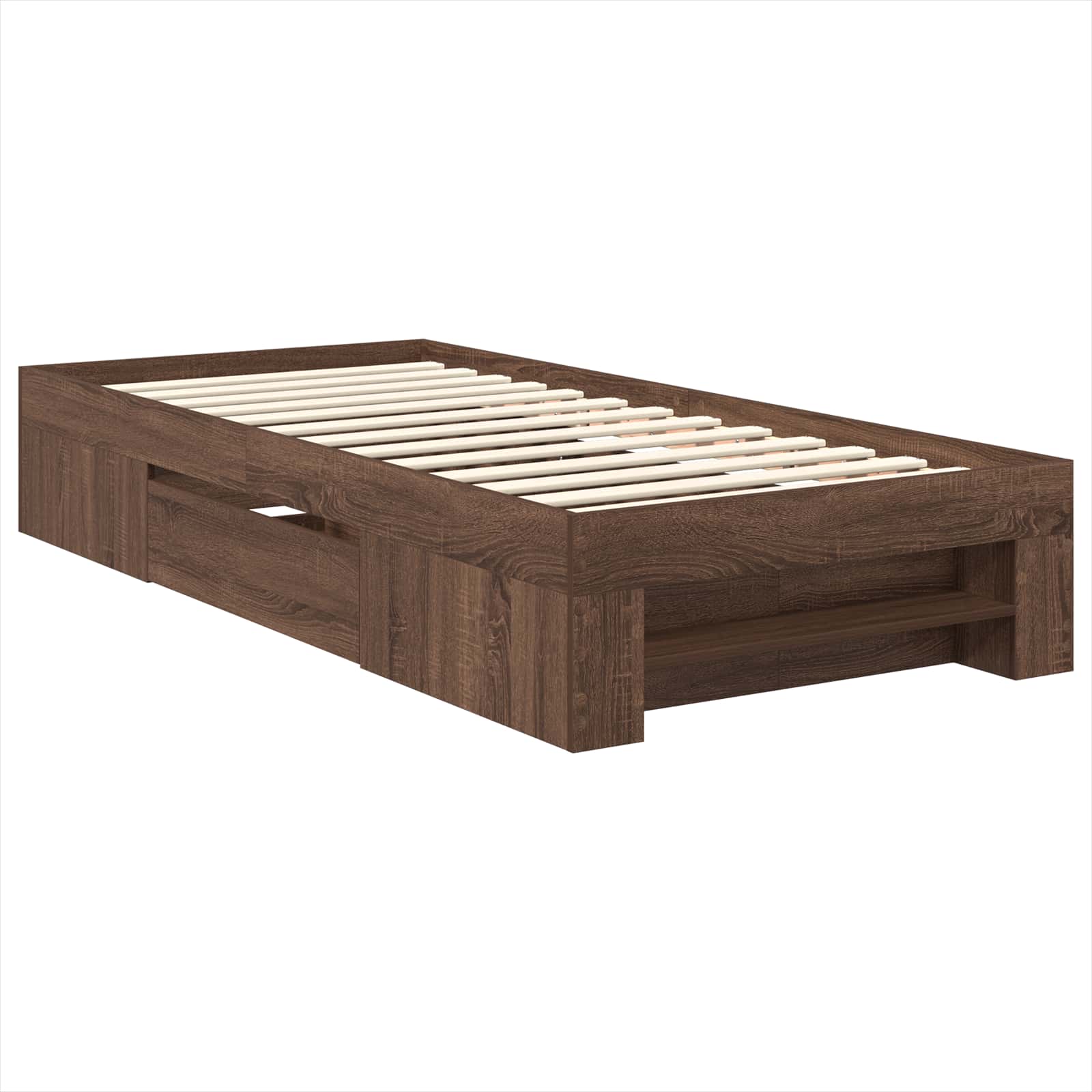 Struttura del letto con testiera Rovere Marrone 100 x 200 m 3408794