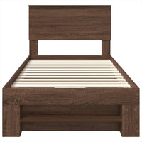 Struttura del letto con testiera Rovere Marrone 100 x 200 m 3408794