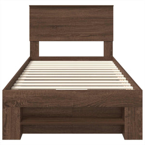 Struttura del letto con testiera Rovere Marrone 100 x 200 m 3408794