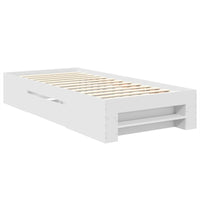 Struttura del letto Bianco 90 x 200 cm Legno multistrato 3408795