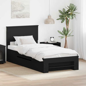 Struttura del letto Nero 90 x 200 cm Legno multistrato 3408796