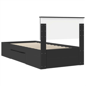 Struttura del letto Nero 90 x 200 cm Legno multistrato 3408796