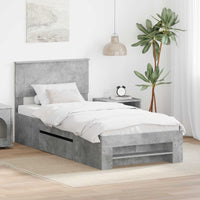 Struttura del letto con testiera Grigio cemento 80 x 200 cm 3408812