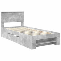 Struttura del letto con testiera Grigio cemento 80 x 200 cm 3408812