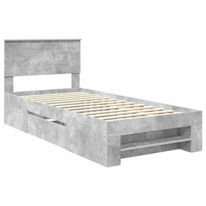 Struttura del letto con testiera Grigio cemento 80 x 200 cm 3408812