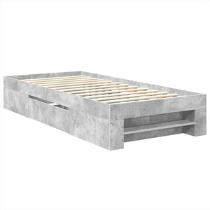 Struttura del letto con testiera Grigio cemento 80 x 200 cm 3408812