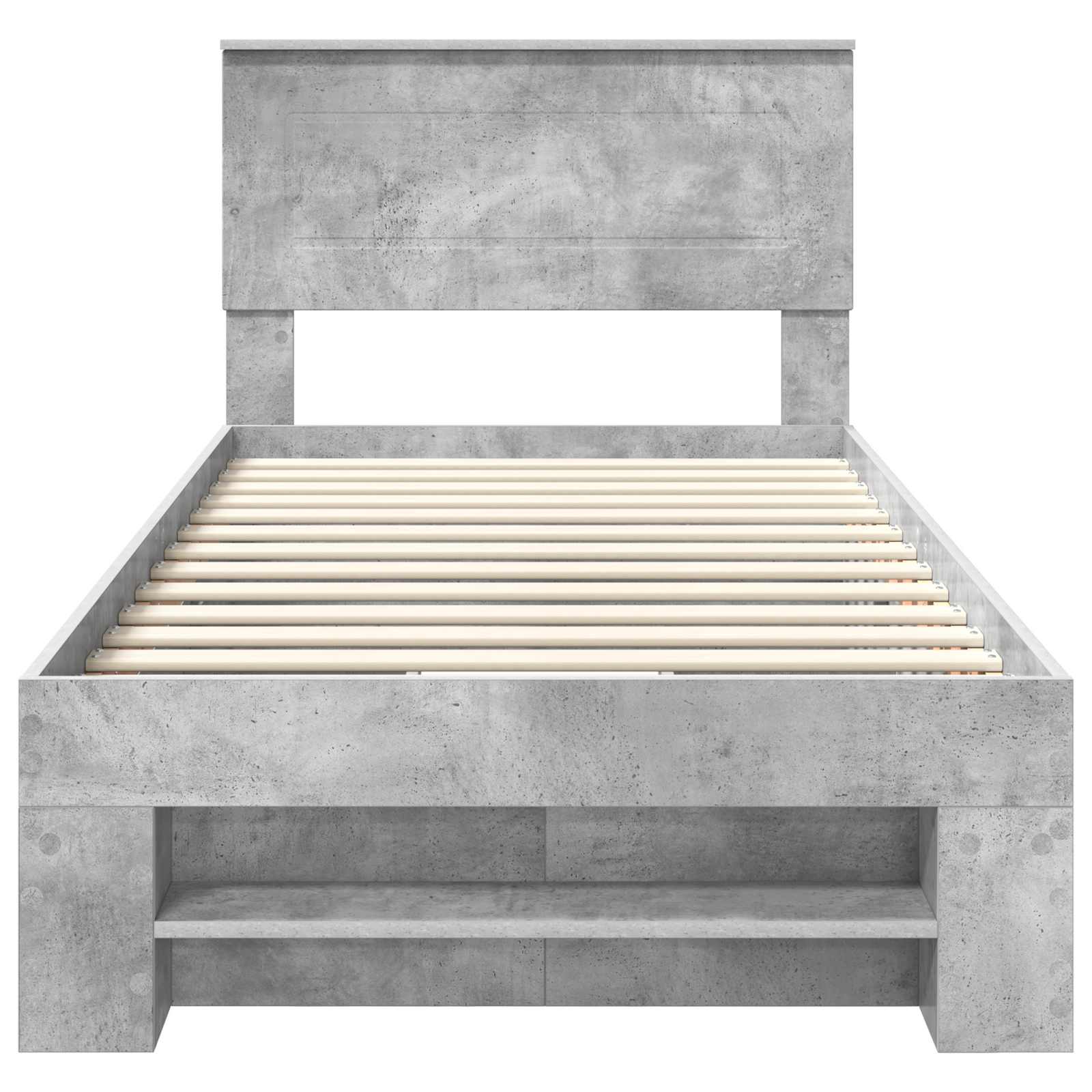 Struttura del letto con testiera Grigio cemento 80 x 200 cm 3408812
