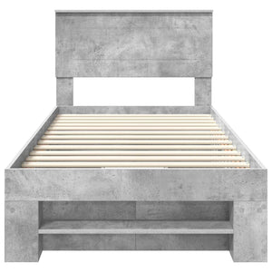 Struttura del letto con testiera Grigio cemento 80 x 200 cm 3408812