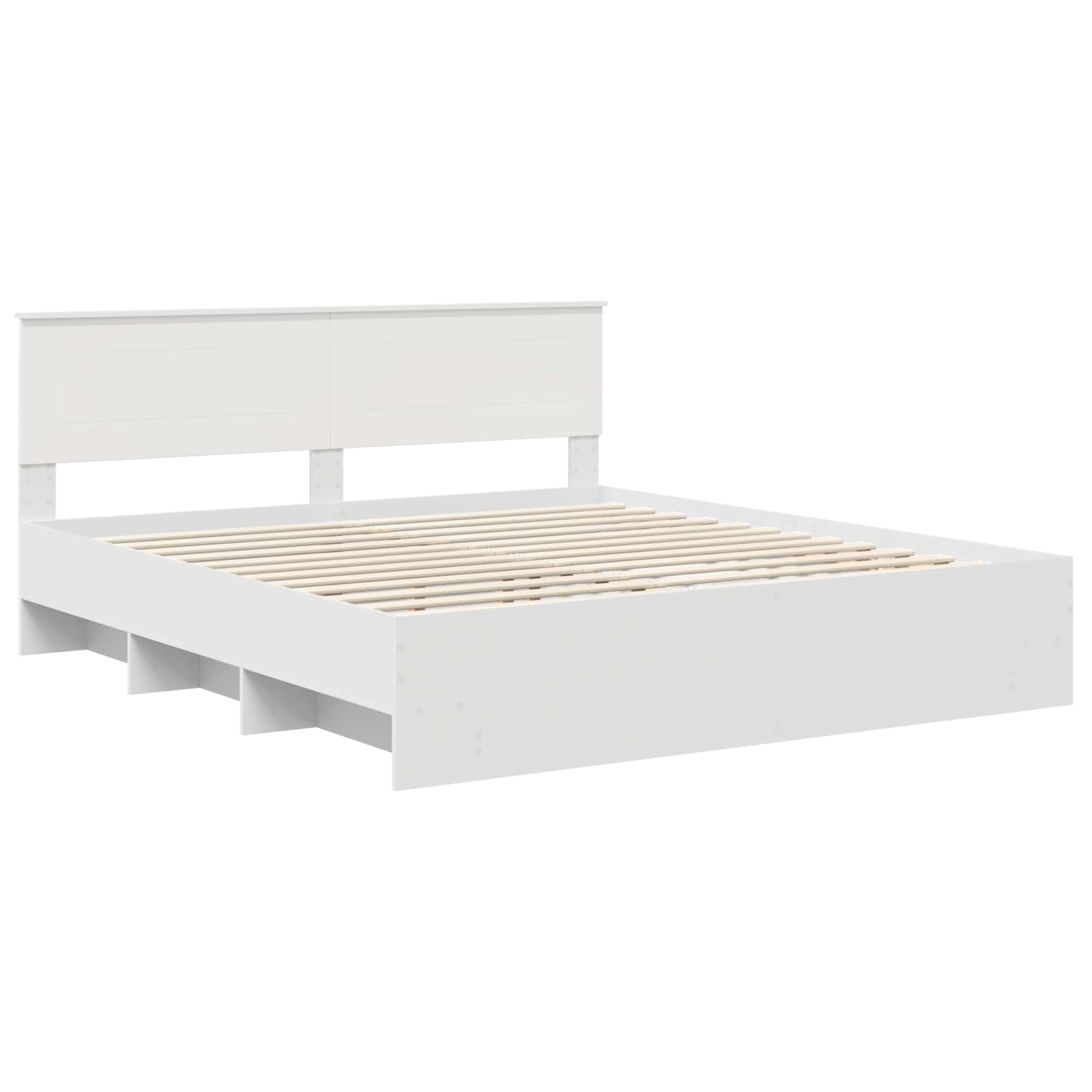 Struttura del letto Bianco 200 x 200 cm Legno multistrato 3408816