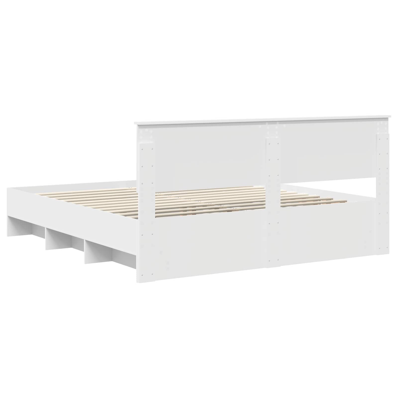 Struttura del letto Bianco 200 x 200 cm Legno multistrato 3408816