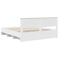 Struttura del letto Bianco 200 x 200 cm Legno multistrato 3408816