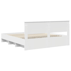 Struttura del letto Bianco 200 x 200 cm Legno multistrato 3408816
