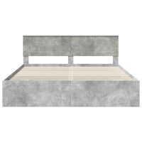 Struttura del letto con testiera Grigio cemento 200 x 200 cm 3408819