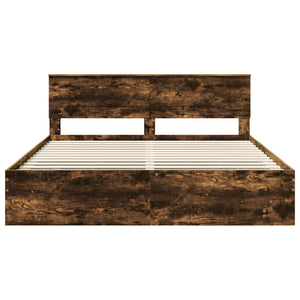 Struttura del letto Rovere fumé 200 x 200 cm Legno multistrato 3408820