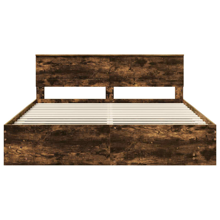 Struttura del letto Rovere fumé 200 x 200 cm Legno multistrato 3408820