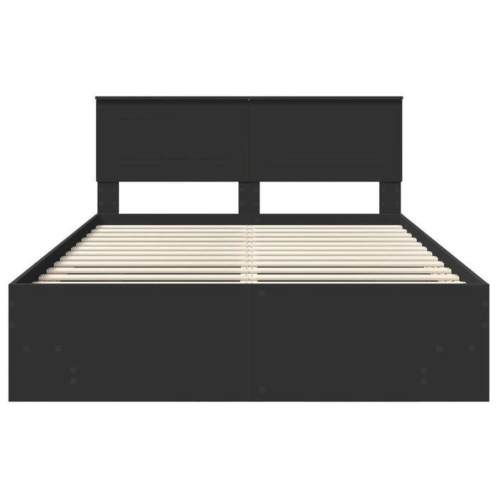 Struttura del letto Nero 160 x 200 cm Legno multistrato 3408831