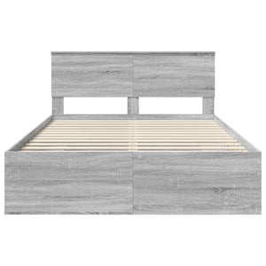 Struttura del letto con testiera Grigio Sonoma 150 x 200 cm 3408842