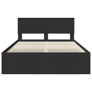 Struttura del letto Nero 140 x 200 cm Legno multistrato 3408845