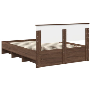 Struttura del letto con testiera Rovere Marrone 140 x 200 cm 3408850