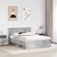 Struttura del letto con testiera Grigio cemento 140 x 200 cm 3408854